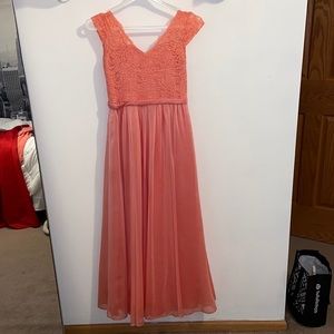 Long formal coral dress